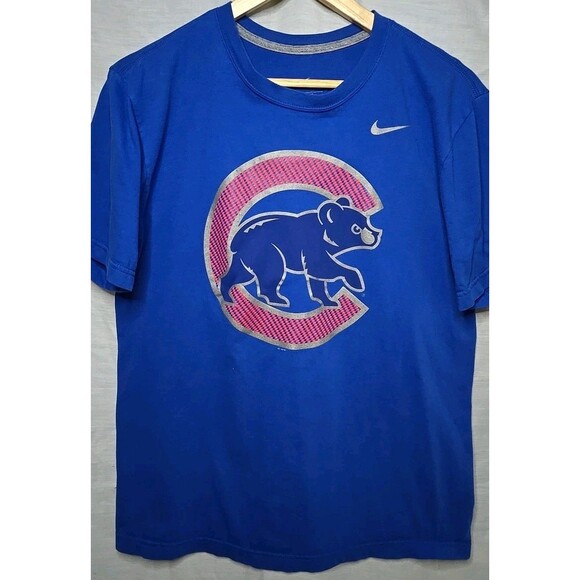 Chicago Cubs MLB Nike Regular Fit T-Shirt, Sz Medium, Blue - Picture 1 of 7